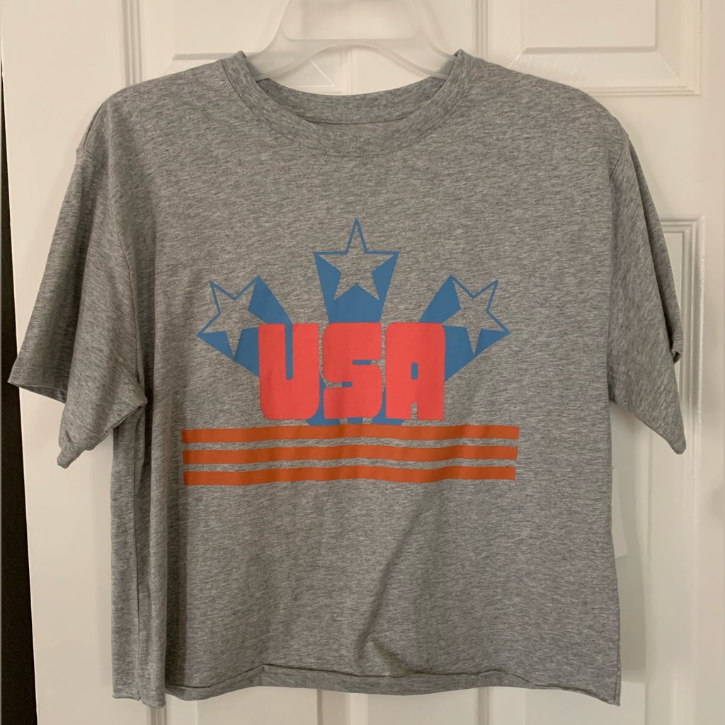 Sale Ladies Usa Crop Top